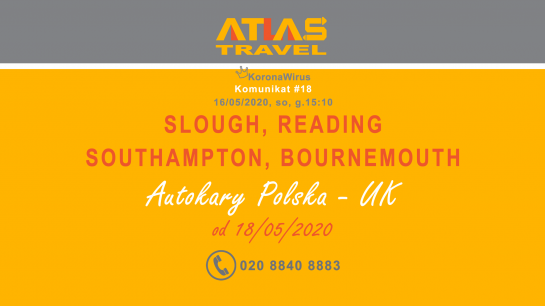 Autokary do Polski z Slough, Reading, Southampton, Bournemouth
